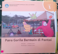 Image of Para Gorila Bermain di Pantai